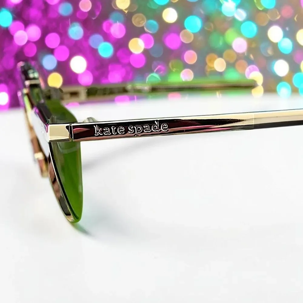 Kate Spade Women's Emmaline/S J5GHA Gold Aviator Sunglasses NEW IN BAG 57mm